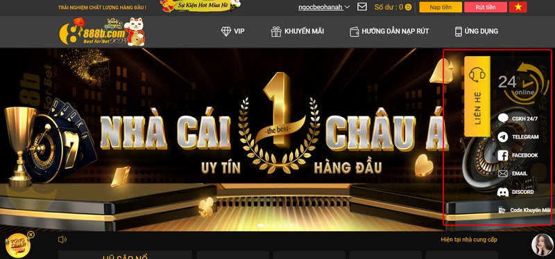 Sân chơi đang hỗ trợ anh em thông qua đa dạng phương thức khác nhau